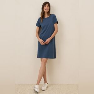 Pact Navy Softspun Tee Dress